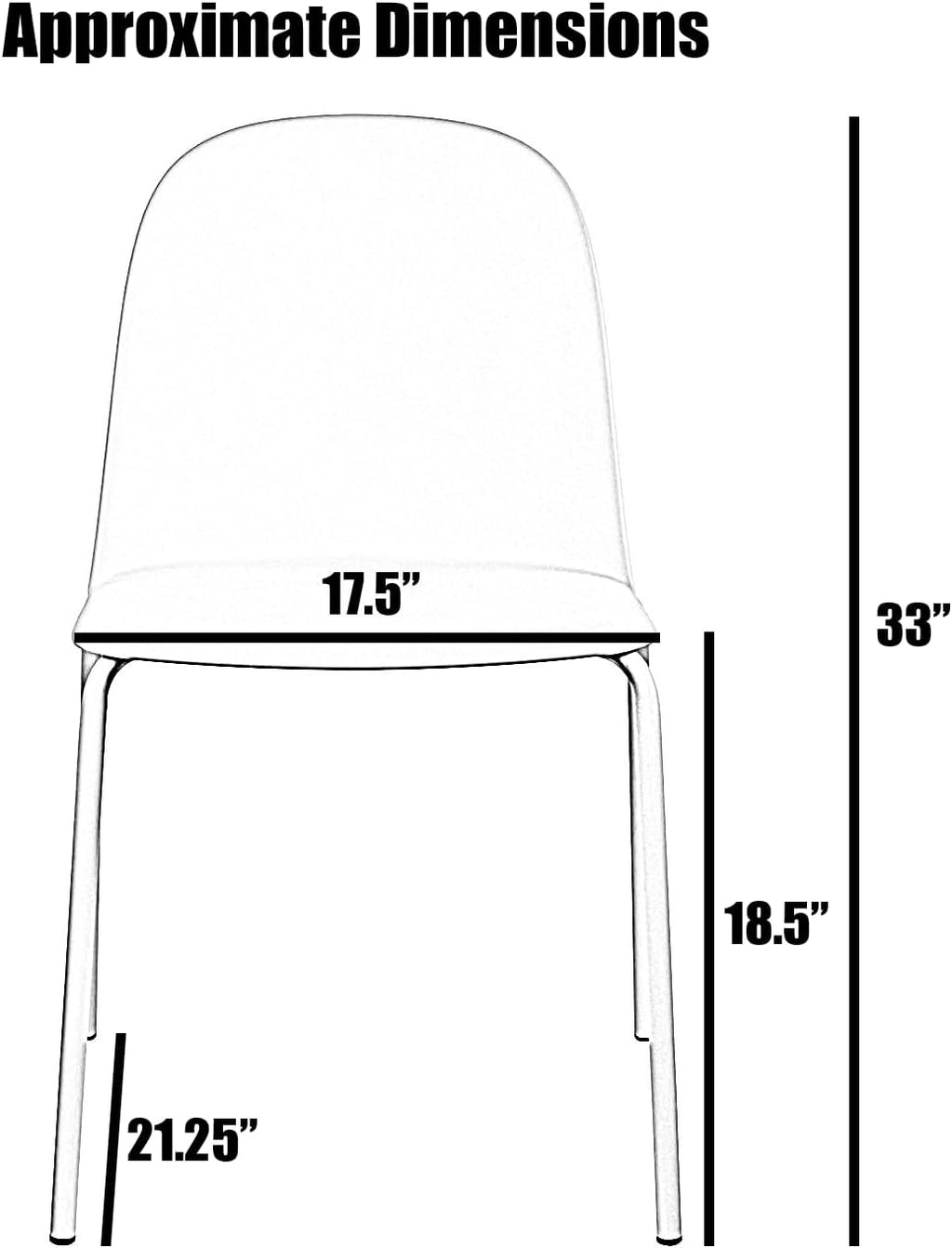 2xhome Modern Stackable Armless Dining Chair | Plastic Shell Seat with Metal Legs | Indoor or Outdoor Use | Home Kitchen Patio (4, Green, No Padding)