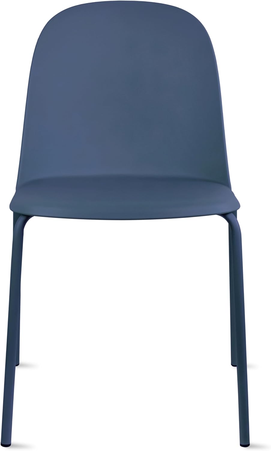 2xhome Modern Stackable Armless Dining Chair | Plastic Shell Seat with Metal Legs | Indoor or Outdoor Use | Home Kitchen Patio (4, Green, No Padding)