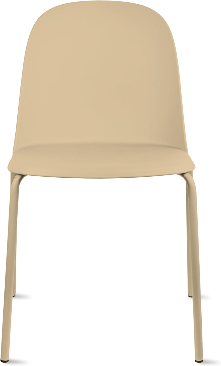 2xhome Modern Stackable Armless Dining Chair | Plastic Shell Seat with Metal Legs | Indoor or Outdoor Use | Home Kitchen Patio (4, Green, No Padding)