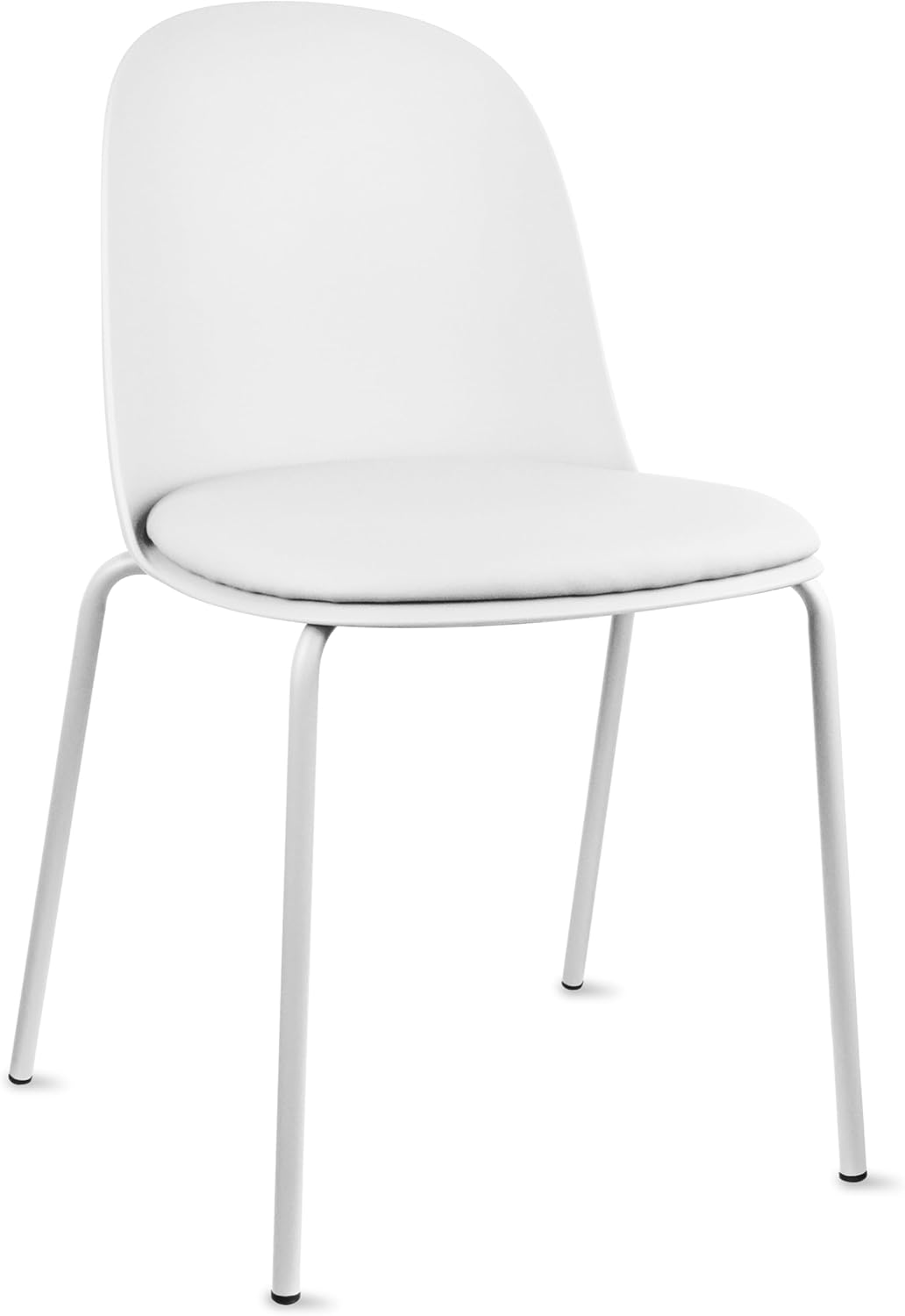 2xhome Modern Stackable Armless Dining Chair | Plastic Shell Seat with Metal Legs | Indoor or Outdoor Use | Home Kitchen Patio (4, Green, No Padding)