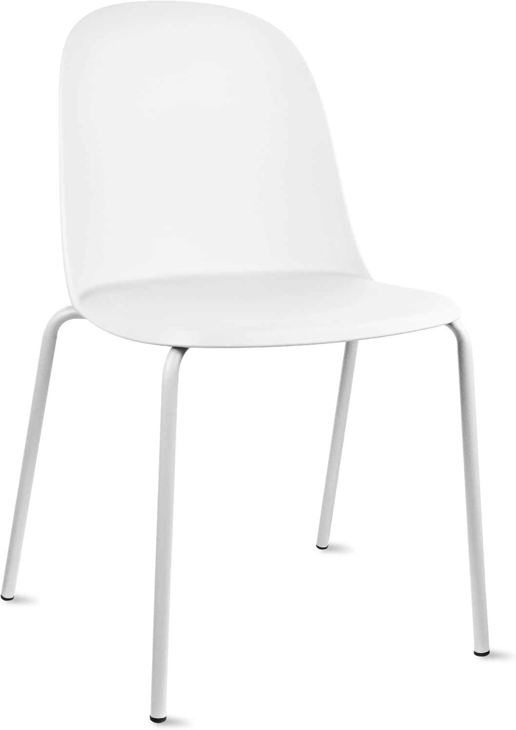 2xhome Modern Stackable Armless Dining Chair | Plastic Shell Seat with Metal Legs | Indoor or Outdoor Use | Home Kitchen Patio (4, Green, No Padding)