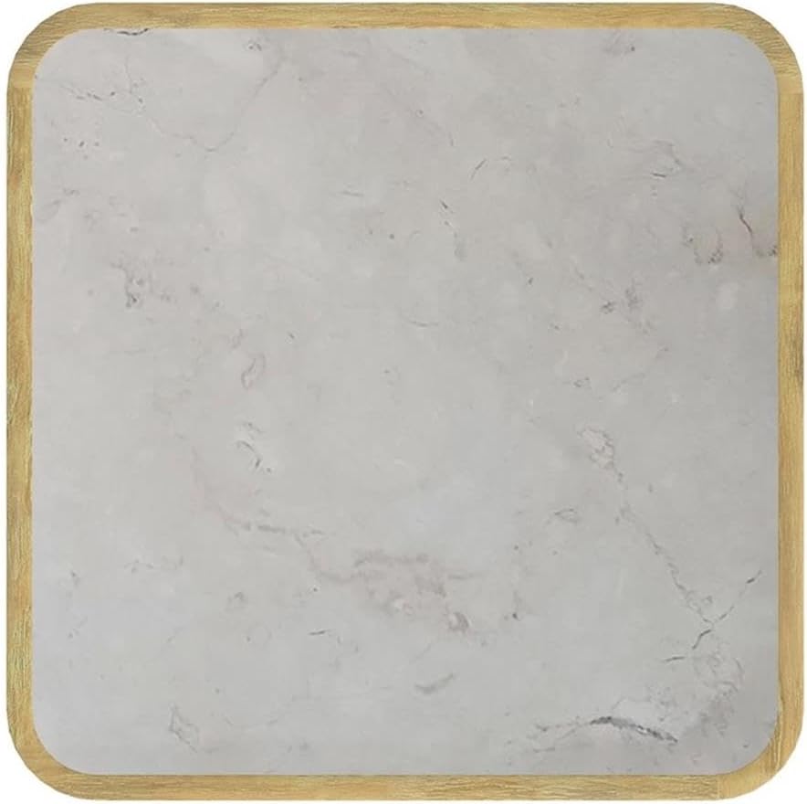 Beaumont Lane Traditional Outdoor Teak and Marble Coffee Table - Natural