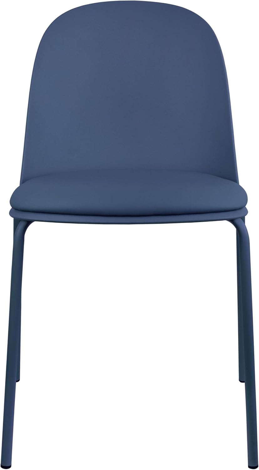 2xhome Modern Stackable Armless Dining Chair | Plastic Shell Seat with Metal Legs | Indoor or Outdoor Use | Home Kitchen Patio (4, Green, No Padding)