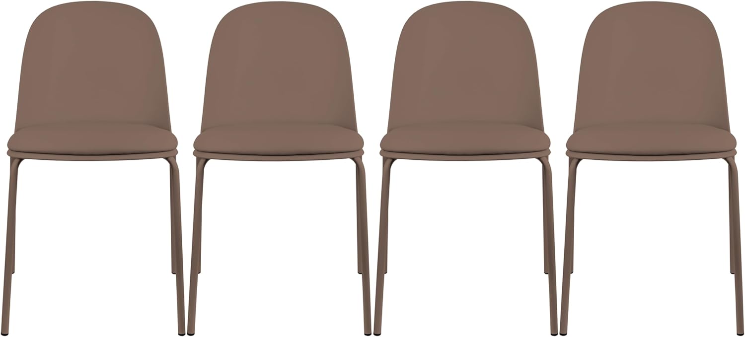 2xhome Modern Stackable Armless Dining Chair | Plastic Shell Seat with Metal Legs | Indoor or Outdoor Use | Home Kitchen Patio (4, Green, No Padding)