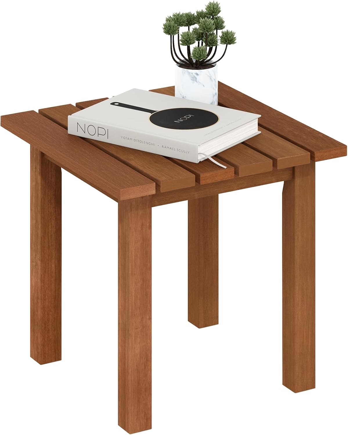 Furinno FG18508 Tioman Hardwood Patio Furniture 2-Tier Coffee Table in Teak Oil, Natural