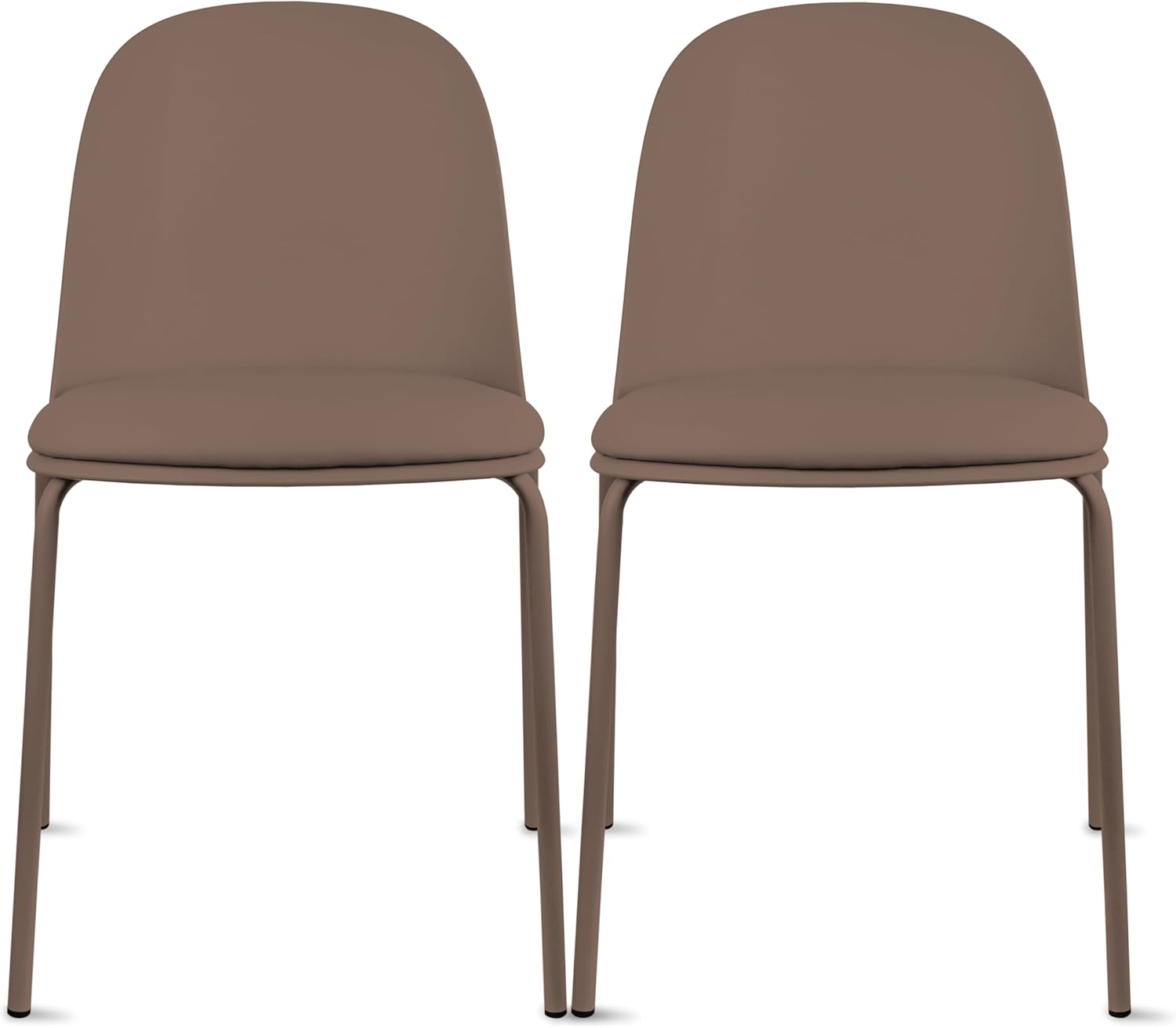 2xhome Modern Stackable Armless Dining Chair | Plastic Shell Seat with Metal Legs | Indoor or Outdoor Use | Home Kitchen Patio (4, Green, No Padding)