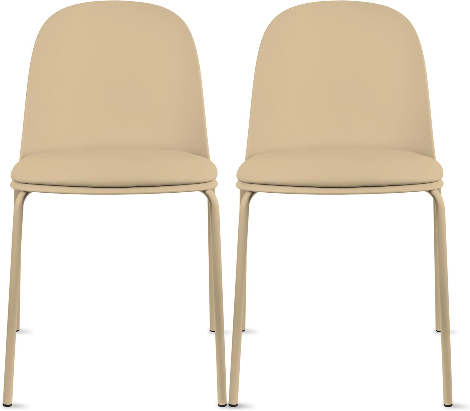 2xhome Modern Stackable Armless Dining Chair | Plastic Shell Seat with Metal Legs | Indoor or Outdoor Use | Home Kitchen Patio (4, Green, No Padding)