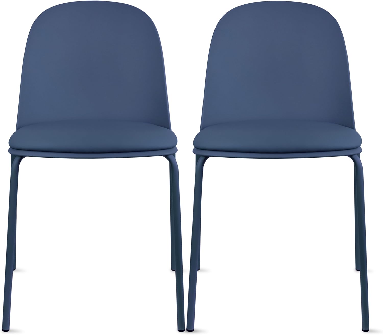 2xhome Modern Stackable Armless Dining Chair | Plastic Shell Seat with Metal Legs | Indoor or Outdoor Use | Home Kitchen Patio (4, Green, No Padding)