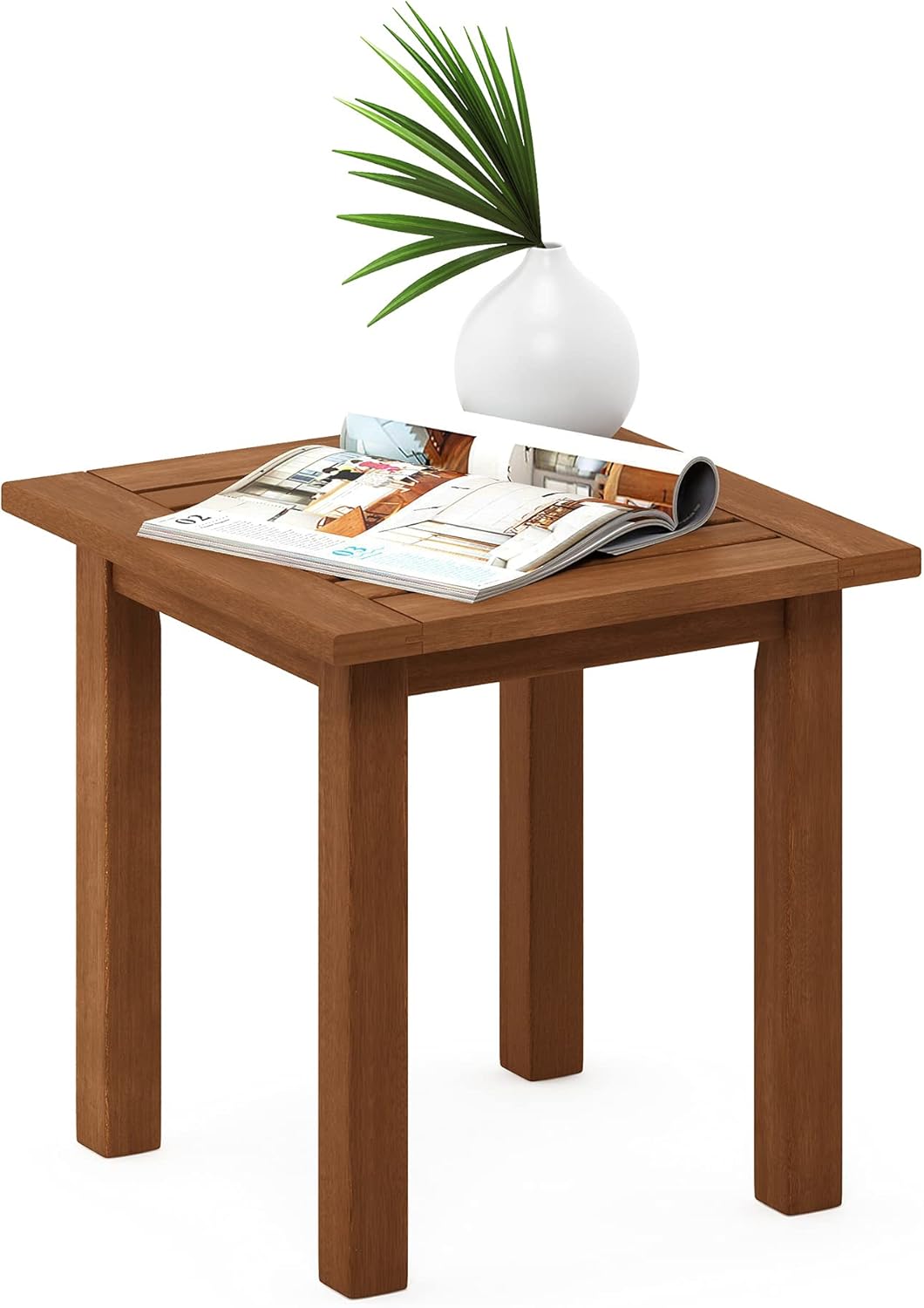 Furinno FG18508 Tioman Hardwood Patio Furniture 2-Tier Coffee Table in Teak Oil, Natural