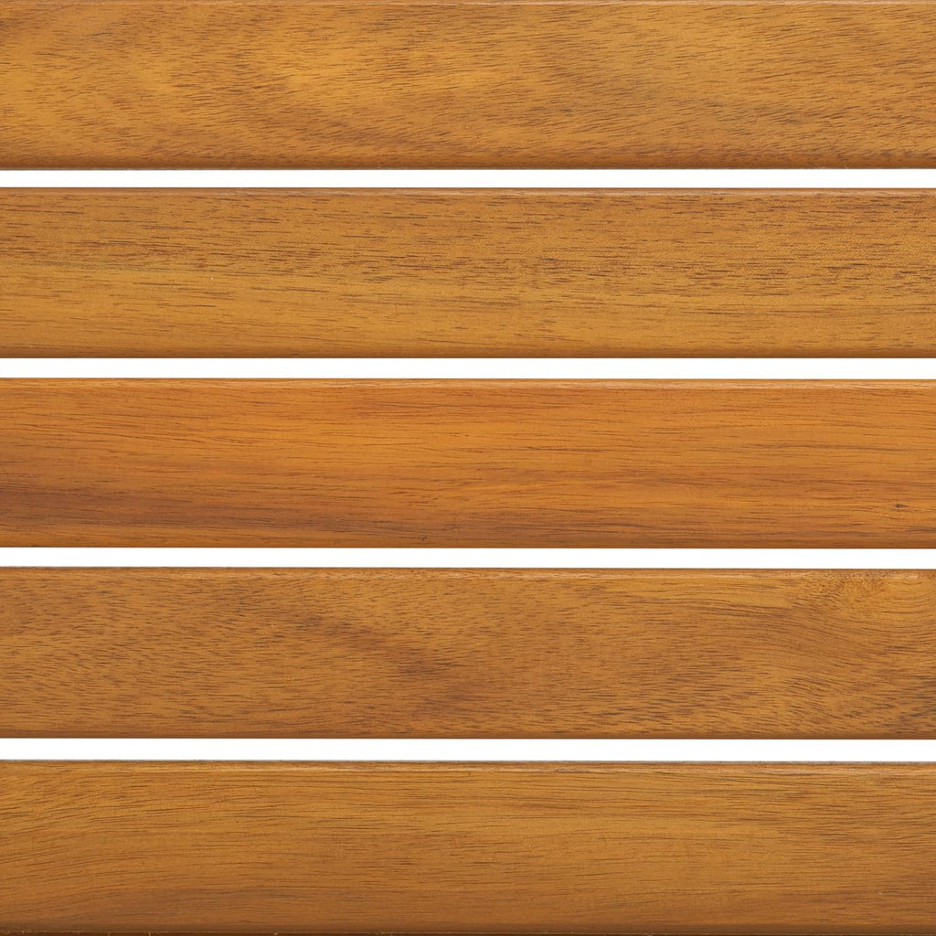 SAFAVIEH Outdoor Patio Furniture Collection Lynn Natural Brown Slatted Top Solid Wood Coffee Table (PAT7330A)